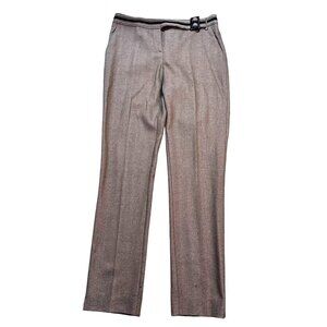 Missoni Italy Virgin Wool Tan Trousers Belt Hem Slit IT 46 US 10–12 Elegant Fit